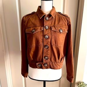 Free people brown denim jacket.